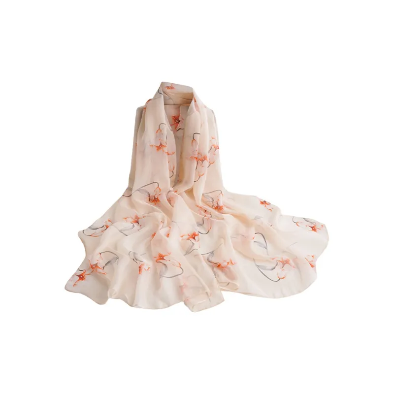 Hang Silk Road 100% Mulberry Silk Silk Scarves Women's-1