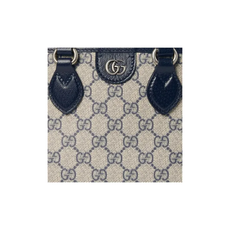 GUCCI Ophidia Supreme Canvas Bag, Shoulder Bag, Crossbody Bag, Handbag Mini Women's Beige & Blue-8