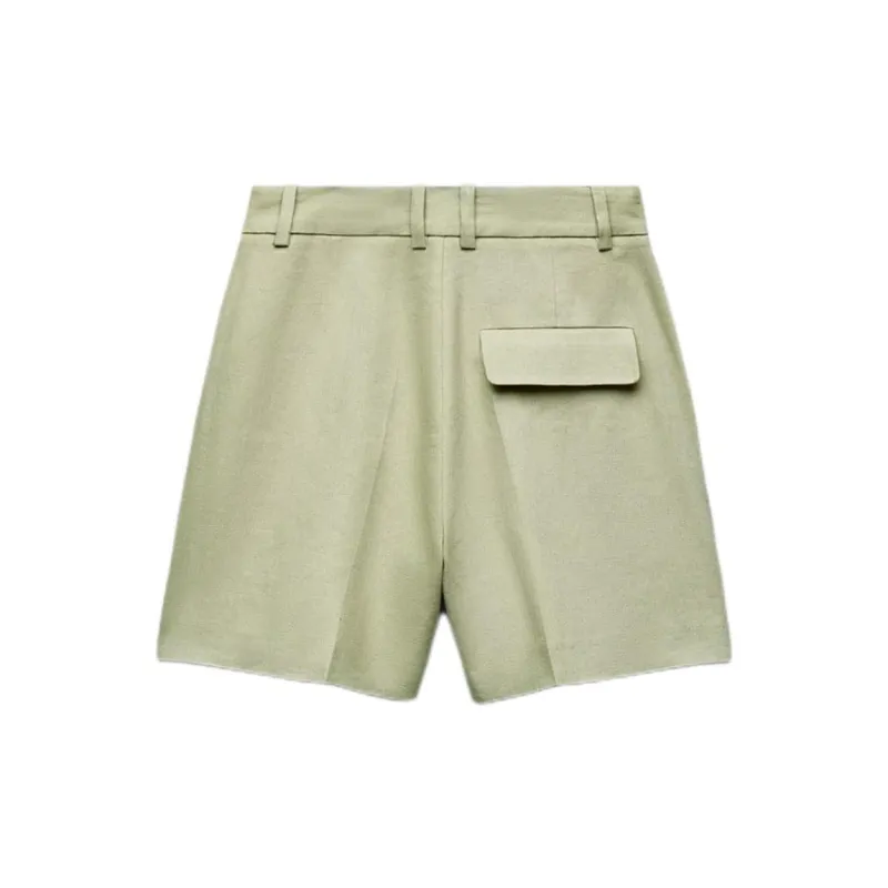 ZARA Casual Shorts Women's Green-1