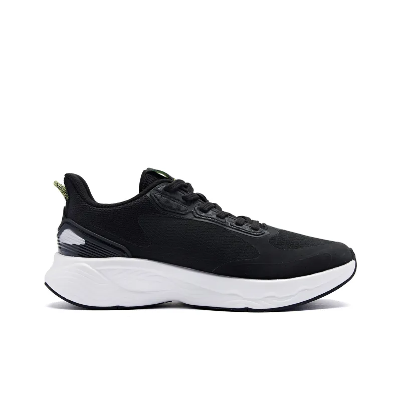 QIAODAN Streamer 4.0 Cushioning Wear Resistant Low Top Running Shoes Men's Black White-1