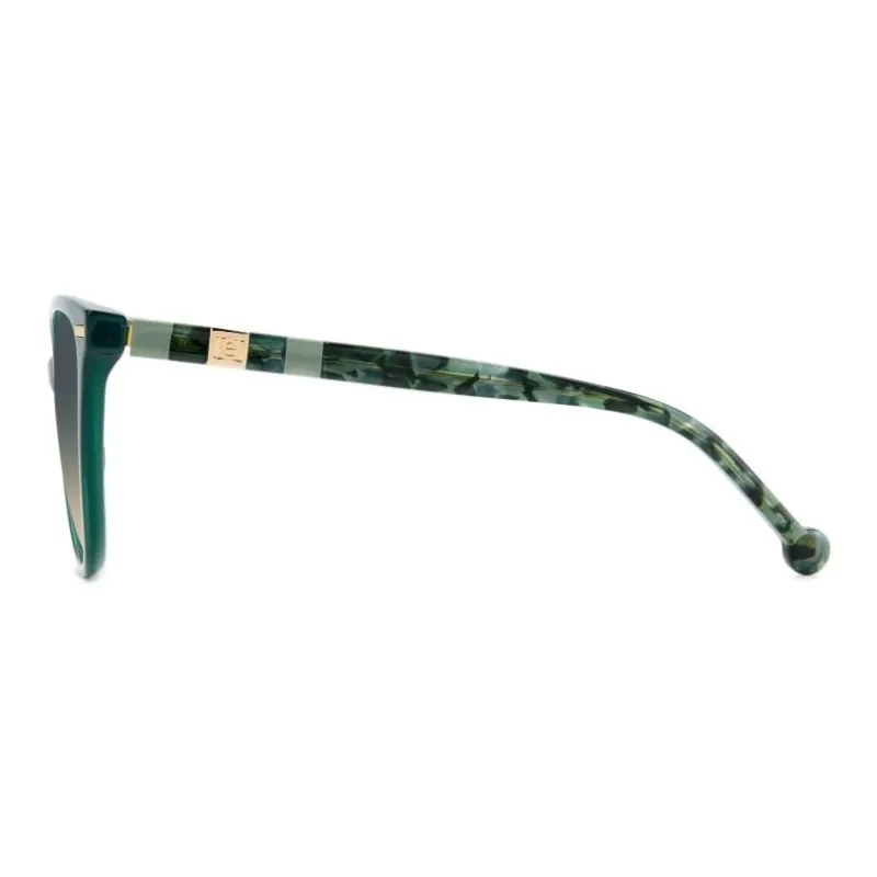 CarolinaHerrera Acetate Irregular Shape Sunglasses Unisex Green-2