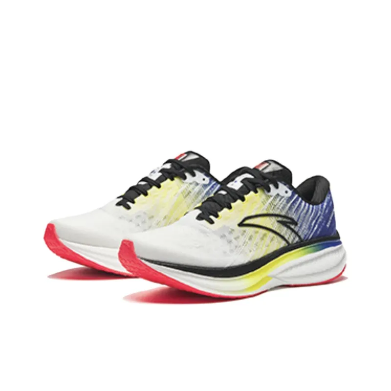 Anta Cushioning Wear-Resistant Low-Top Running Shoes Men's White Yellow Blue-1