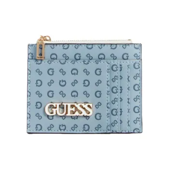 GUESS Faux Leather Wallets Card Holders Women's Blue