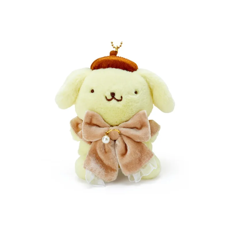 Sanrio Pompompurin Brown Bowknot Brown Dolls Plush Doll 13.5cm Height-1