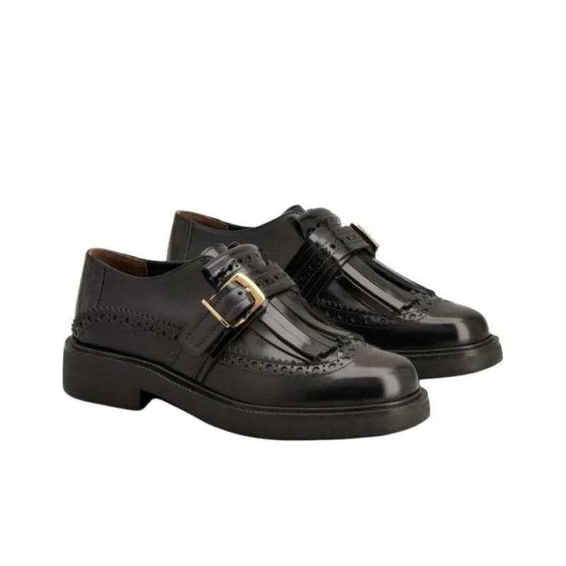 TOD'S Fringe Detailed Round Toe Loafers Women's-2