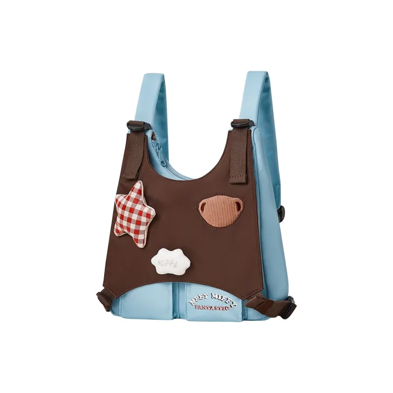 Miffy Fabric Backpack Medium Size Women's Brown/Blue Pink/White-1