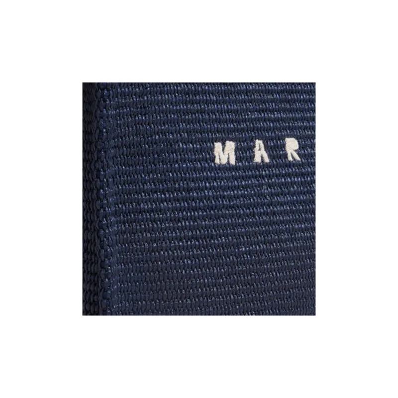 MARNI Tropicalia Logo Embroidered Small Tote Bag-4