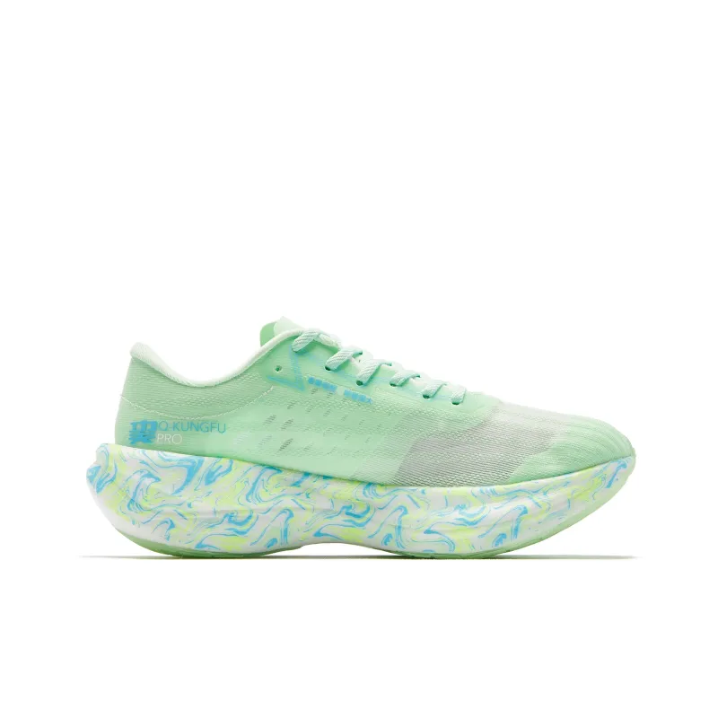 QIAODAN Feiying PB2.0 Cushioned Slip Resistant Abrasion Resistant Low Top Running Shoes Women's Fresh Green-1