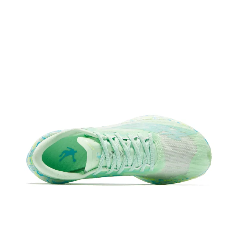 QIAODAN Feiying PB2.0 Cushioned Slip Resistant Abrasion Resistant Low Top Running Shoes Women's Fresh Green-3