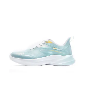 QIAODAN Light Speed 3.0PLUS Cushioned Slip Resistant Lightweight Low Top Running Shoes Men's White Blue