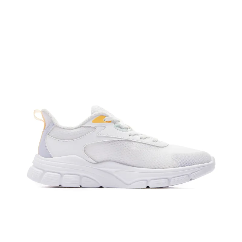 QIAODAN Anti Slip And Wear Resistant Breathable Low Top Running Shoes Women's White Cyan Purple-1