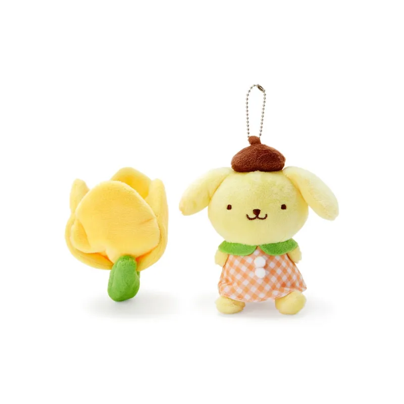 Sanrio Pompompurin Floral Styling Pendant Dolls Plush Doll 15.4cm Height-1