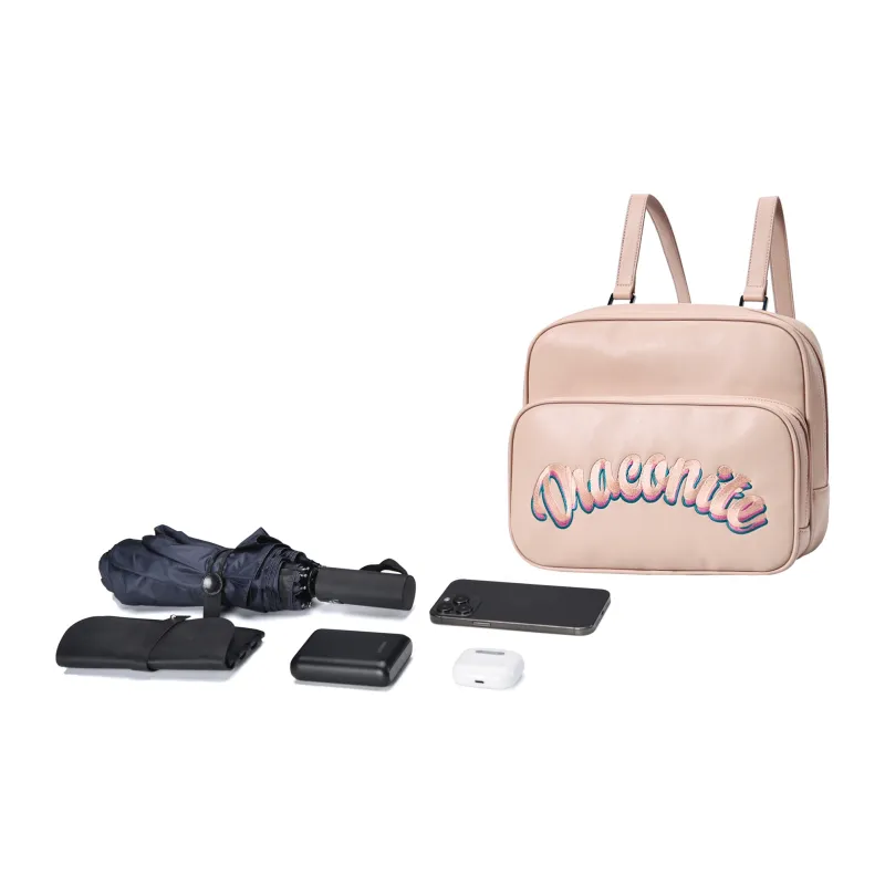 DRACONITE PU Backpack For Students And Kids Trumpets Women's Pink-5