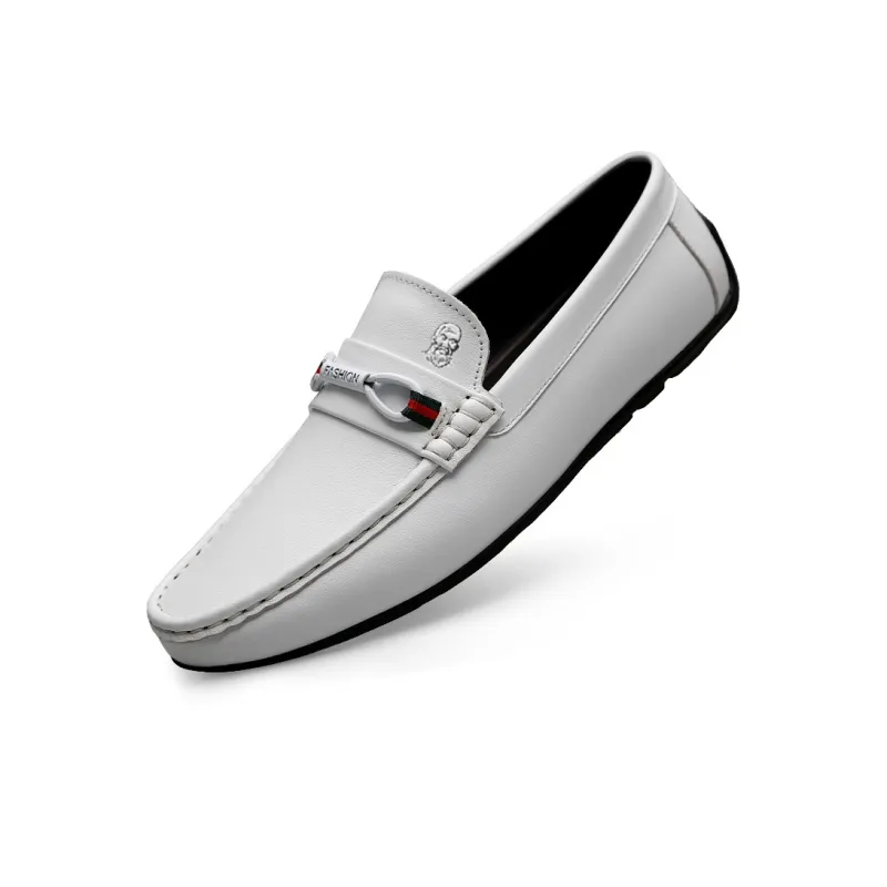 LAORENTOU Dress Shoes Men Low Top Black/White-4
