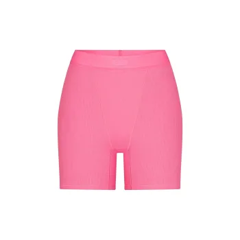 SKIMS COTTON RIB BOXER Boxer Shorts Women's 1 Pack SUGAR PINK/Sugar Pink