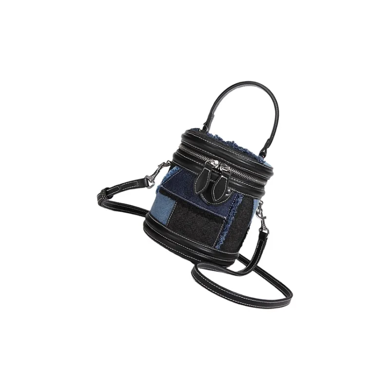H YXIANG Microfiber Synthetic Leather Shoulder Bags Handbags Regular Women's Blue/Black-2