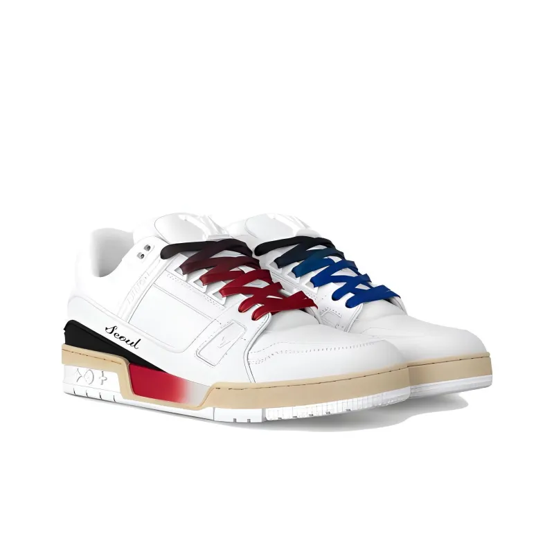 LOUIS VUITTON Trainer Skateboard Shoes Unisex Mismatched Color-2