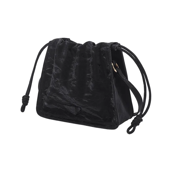 SEM/R PU Makeup Bag Crossbody Bag Small Size Women's Milk White 10501 Black 90001-5