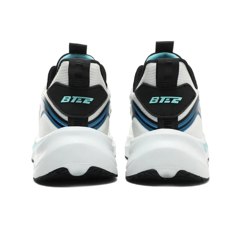 BTE Slip Resistant, Abrasion Resistant, Breathable Low Top Long Distance Running Shoes Unisex White Black-4