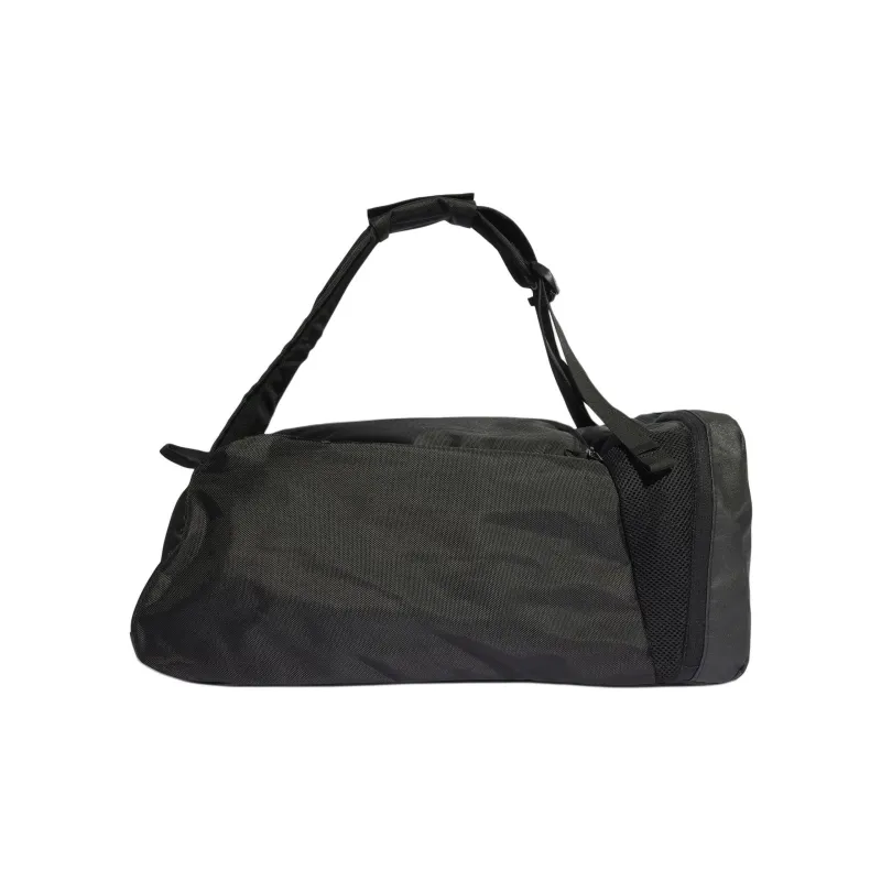 Adidas Recycled Polyester Plain Weave Fabric Travel Bag Medium Size Unisex Black-2