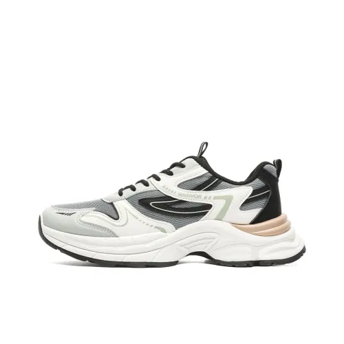 Warrior Breathable Height Increasing Low Top Chunky Sneakers Men's Light Green