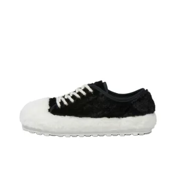 MARNI Faux-Fur Lace-Up Sneakers Women's