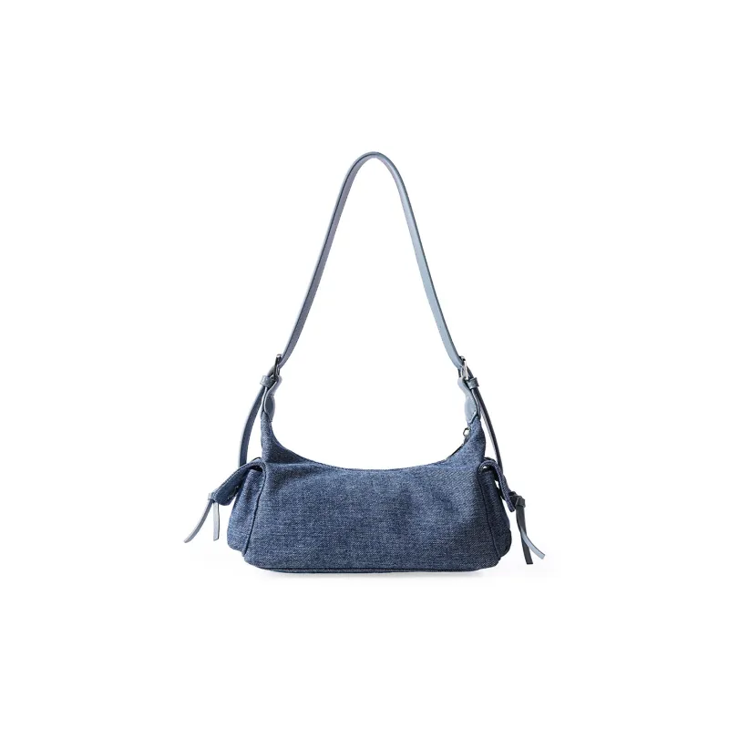 Dubaolu Fabric Shoulder Bag Women's Light Blue/Dark Blue-14