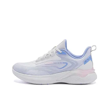 QIAODAN Swift 3.0 Cushioned Wear Resistant Waterproof Breathable Rebound Low Top Running Shoes Women's White Purple