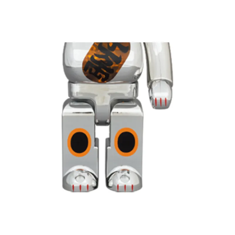 Bearbrick Maneki Neko Silver Plated Luminous-3
