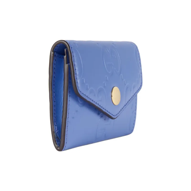 GUCCI Leather Card Holder Card Holder Women's Light Purple-1