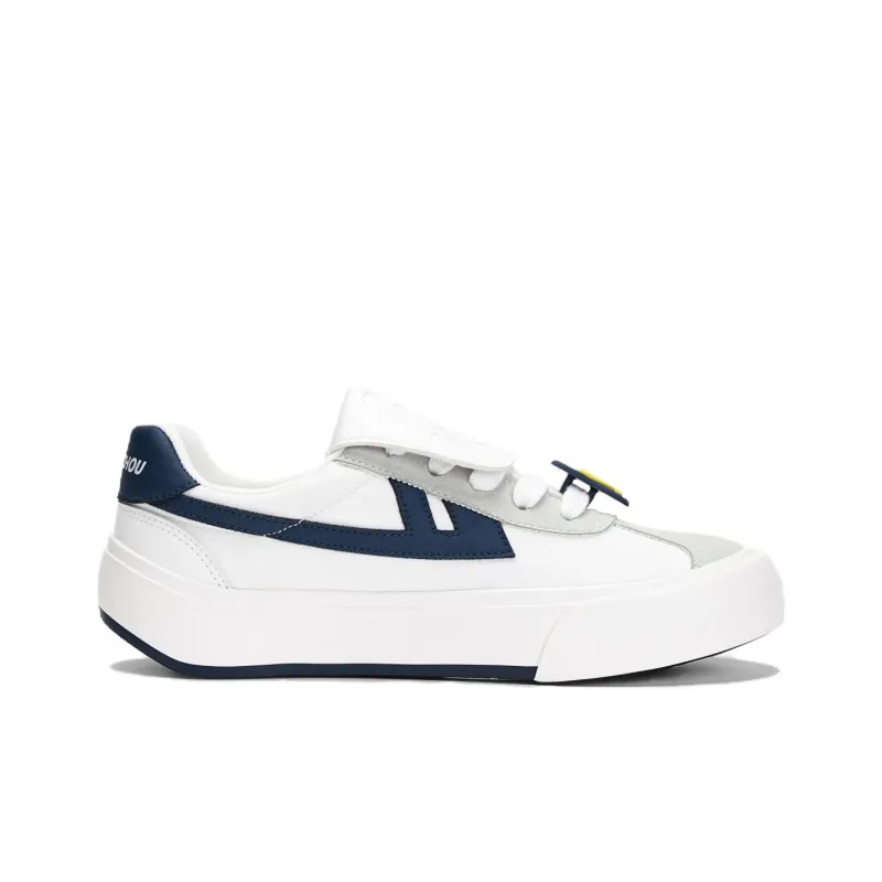 Warrior Heaven's Power, City Travel Collection Abrasion Resistant Slip Resistant Low Top Canvas Shoes Unisex White Blue-1