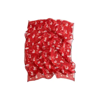 Hang Silk Road 100% Mulberry Silk Silk Scarves Women's Red