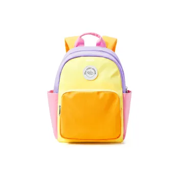 WONHOX Fabric Backpack Regular Women's Purple Yellow Orange Pink Multicolor