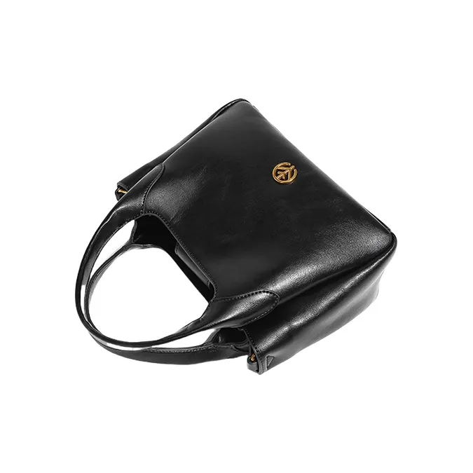 H YXIANG Microfiber Synthetic Leather Handbag Regular Women's Black/Orange-2