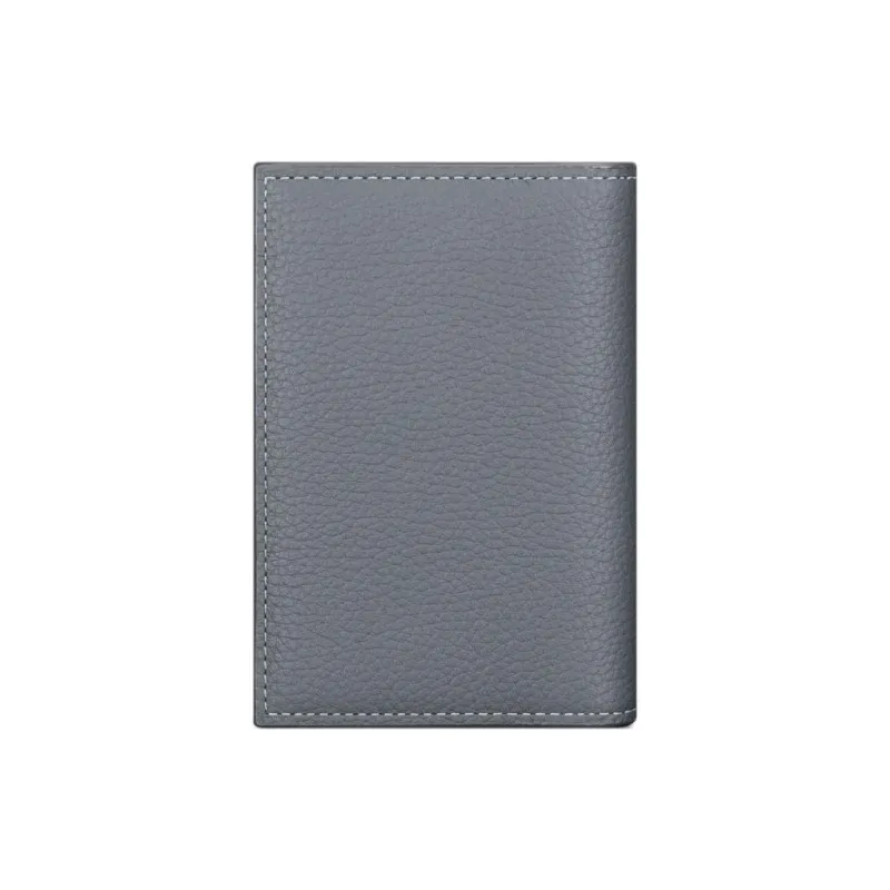 DIOR Smooth Calfskin With Grain Texture Calfskin Card Holder Men's Dark Gray-2
