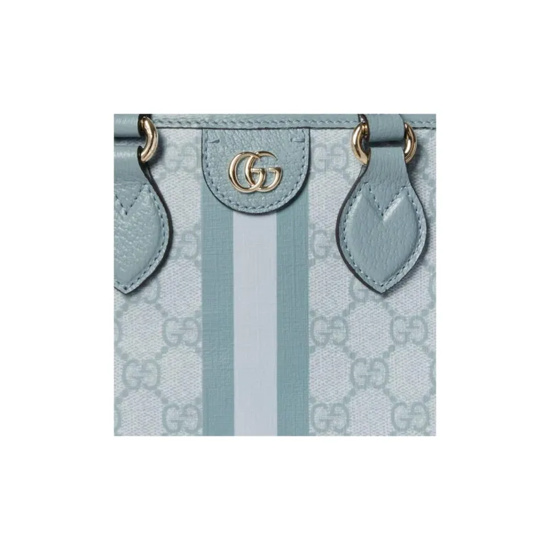 GUCCI Ophidia Supreme Canvas Canvas Bag Tote Bag Shopping Bag Shoulder Bag Crossbody Bag Handbag Mini Women's Gray Blue-8