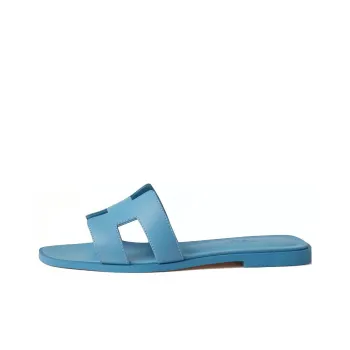 HERMES Oran Slide Slippers Women's Blue