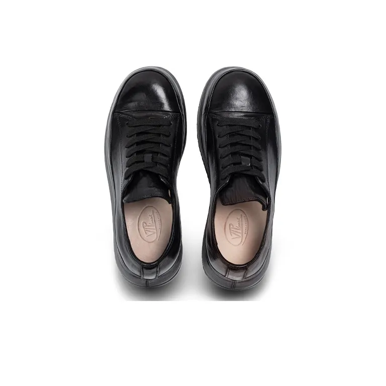 Viplander Slip Resistant Water Resistant Cushioned Wear Resistant Low Top Skateboard Shoes Women's Black-2