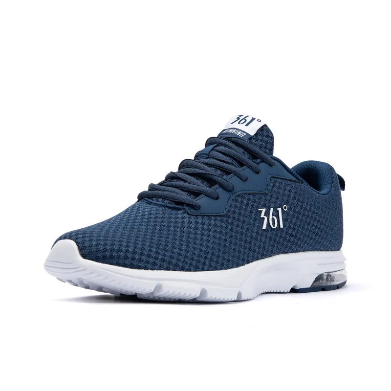 361° Cushioning Breathable Low Top Casual Running Shoes Men's Blue White-1