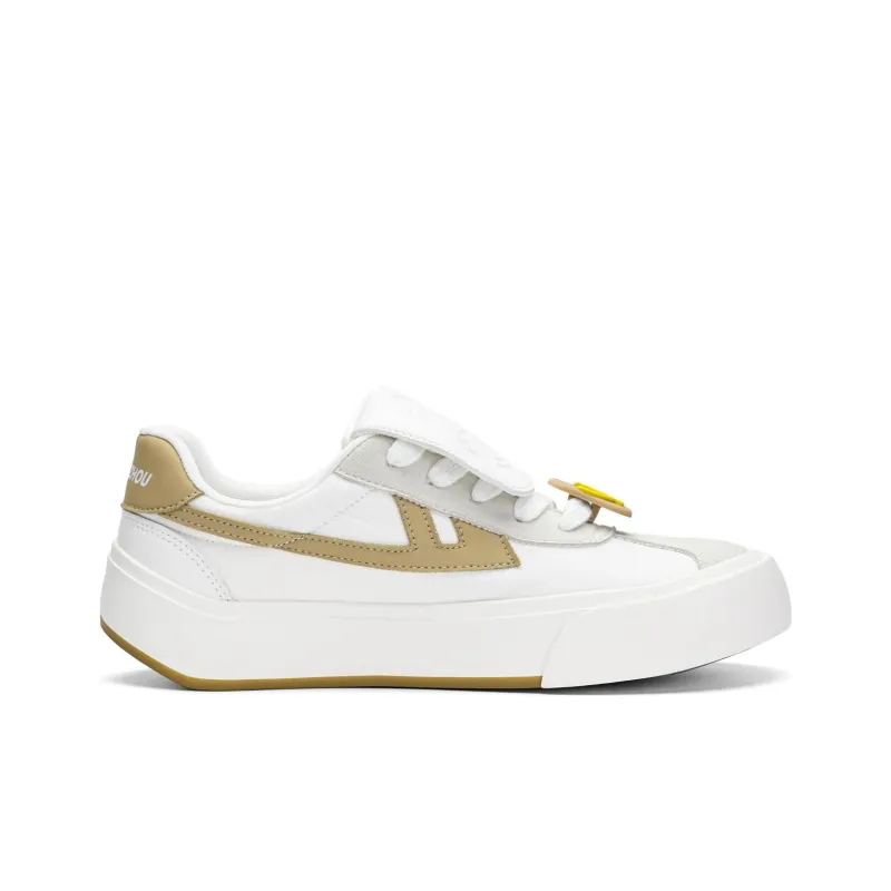Warrior Heaven's Power, City Travel Collection Flap Canvas Shoes Unisex White/Khaki-1