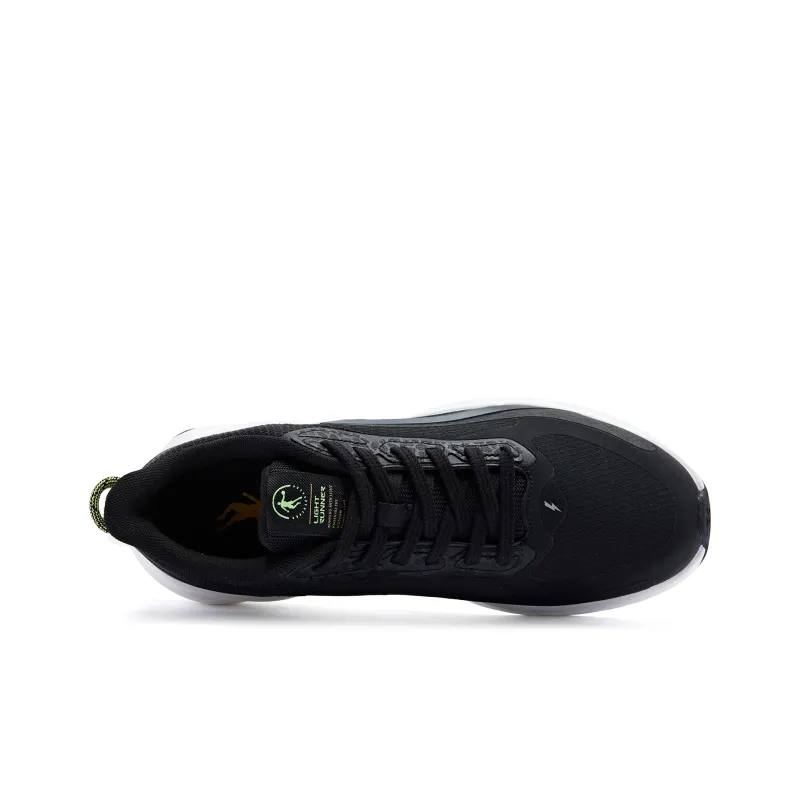QIAODAN Streamer 4.0 Cushioning Wear Resistant Low Top Running Shoes Men's Black White-3