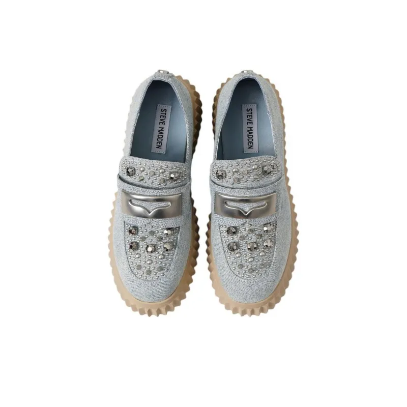 STEVE MADDEN Loafers 6.5cm Women's Blue-6