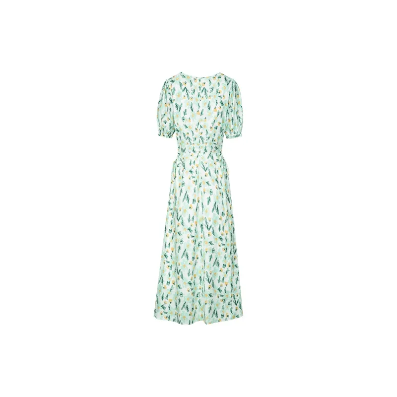 MeetMetro Short Sleeved Dresses Women's Print-1