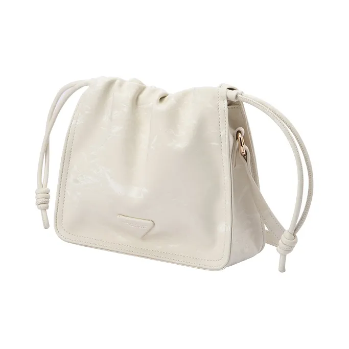 SEM/R PU Makeup Bag Crossbody Bag Small Size Women's Milk White 10501 Black 90001-1