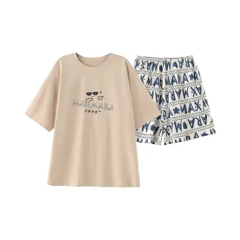 CAIHENGTONG Pajama Set Women's Light Cameo Brown