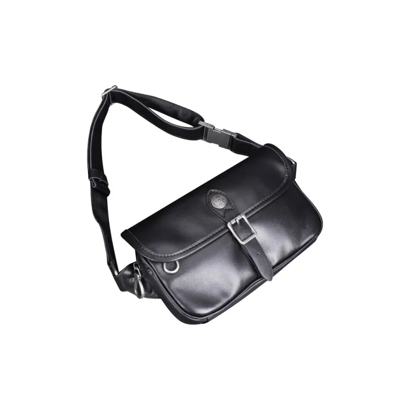 DOSRFINI Genuine Leather Sling Bag Medium Size Men's Black/Coffee-0