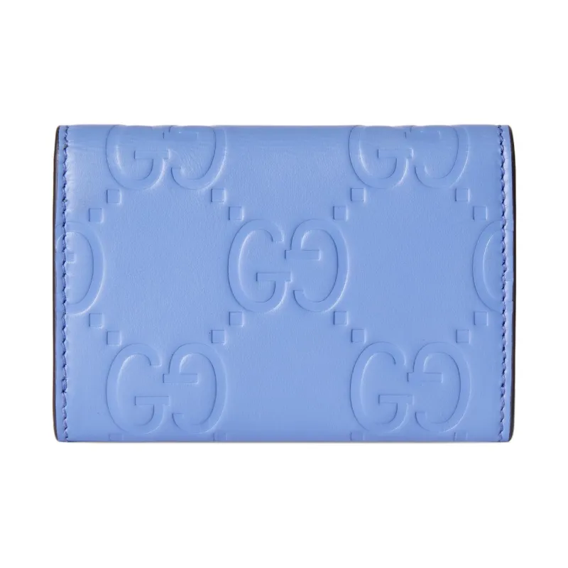 GUCCI Leather Card Holder Card Holder Women's Light Purple-2