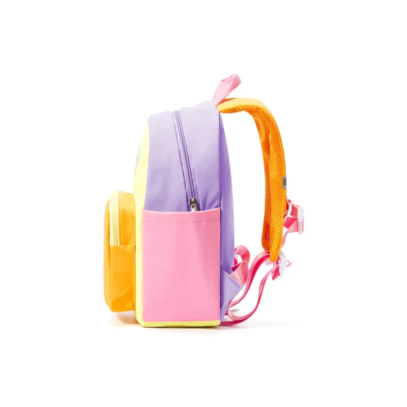 WONHOX Fabric Backpack Regular Women's Purple Yellow Orange Pink Multicolor-3