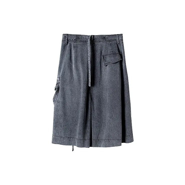 HUANXIANGZHE Casual Shorts Unisex Black Gray Color-1