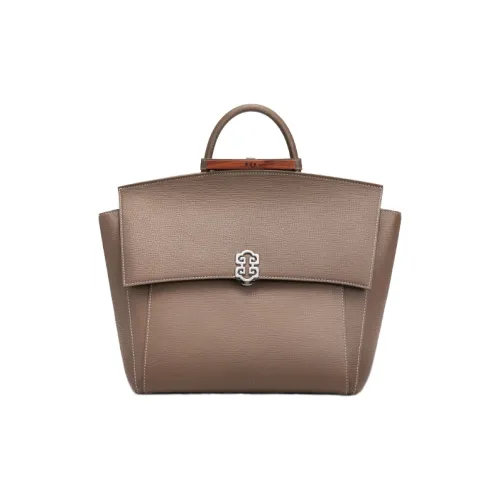 Look Top Grain Cow Leather Folding Fan Bag Handbag Shoulder Bag Crossbody Bag Women's